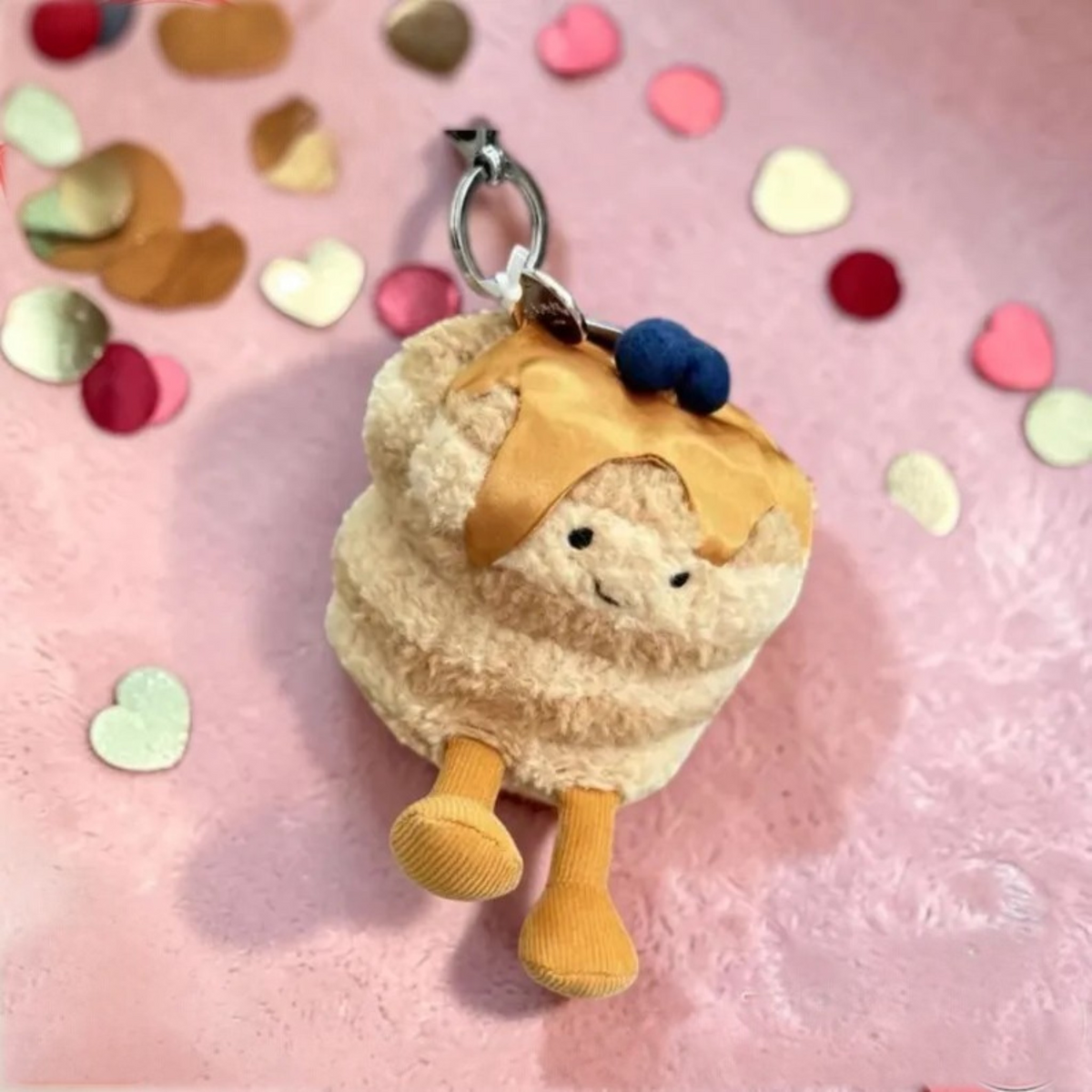 Jellycat Amuseables Pancake Plush Keychain – Breakfast Bag Charm Soft Toy BNWT Kawaii Food Plush