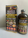 Organic Brain & Memory Alertness Bitter 16oz Herbal Liquid Focus Supplement