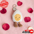 Kawaii Egg Plush Keyring – Smiling Egg Bag Charm Gift