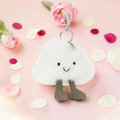Amuseables Cloud Bag Charm Jellycat Plush Keychain White Cloud Accessory Gift